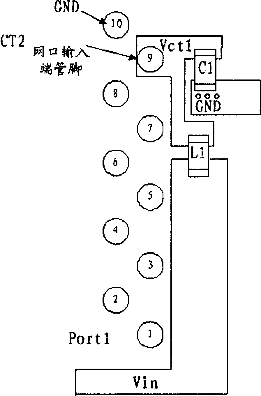 Network interface with filtering device