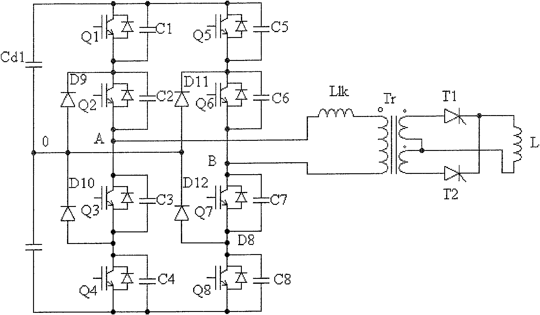 Bidirectional three-level soft switch DC/DC for superconducting energy storage and controlling method thereof