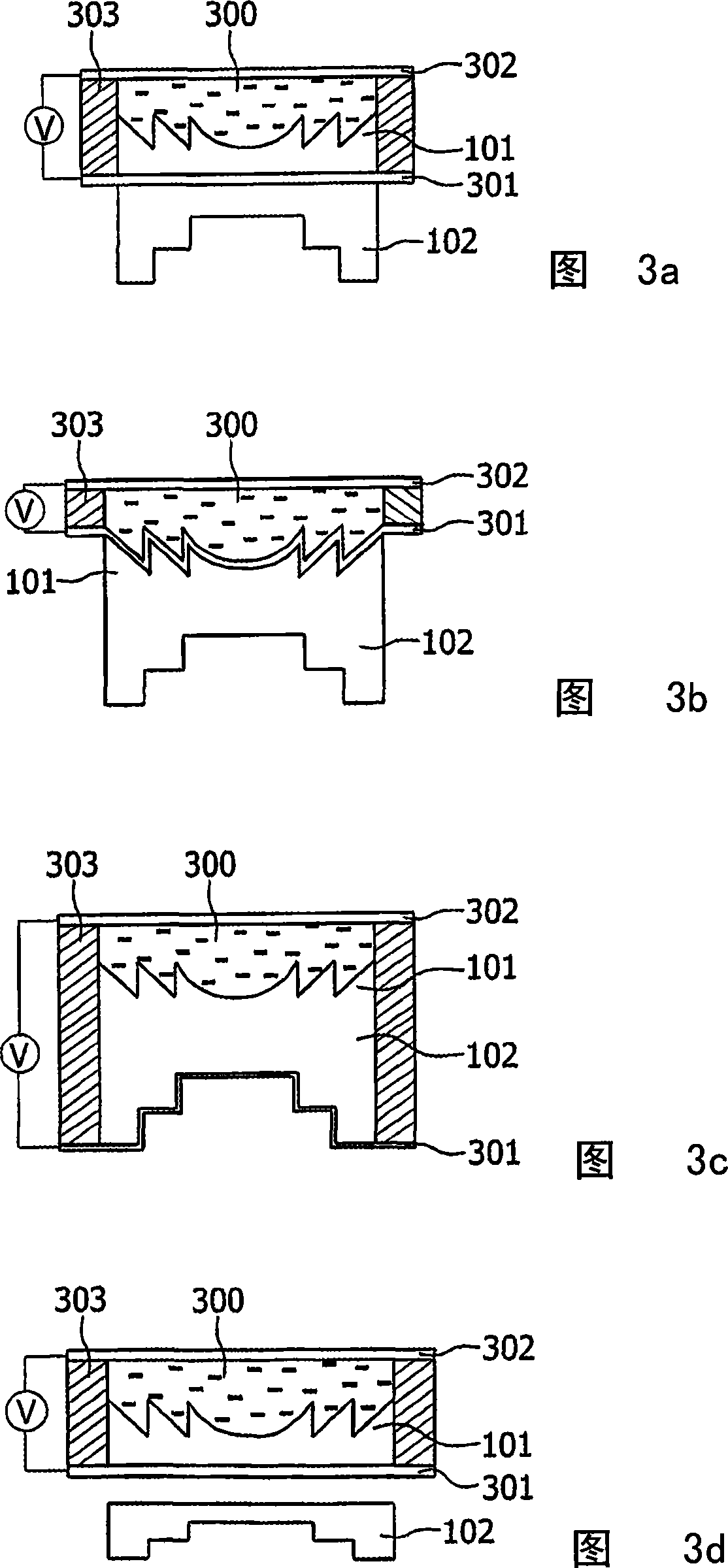 Optical device with fresnel structure