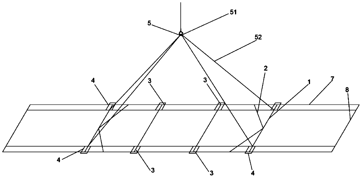 Hoisting system used for overall transportation of Bailey bridge and construction method of hoisting system