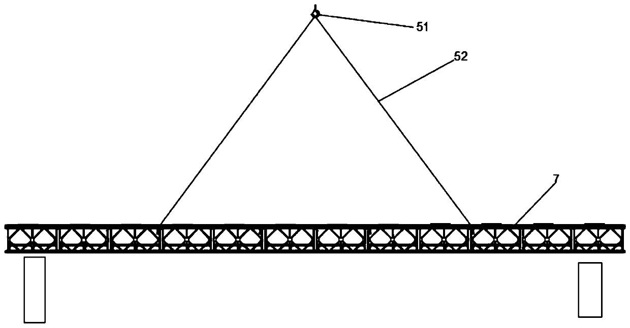 Hoisting system used for overall transportation of Bailey bridge and construction method of hoisting system