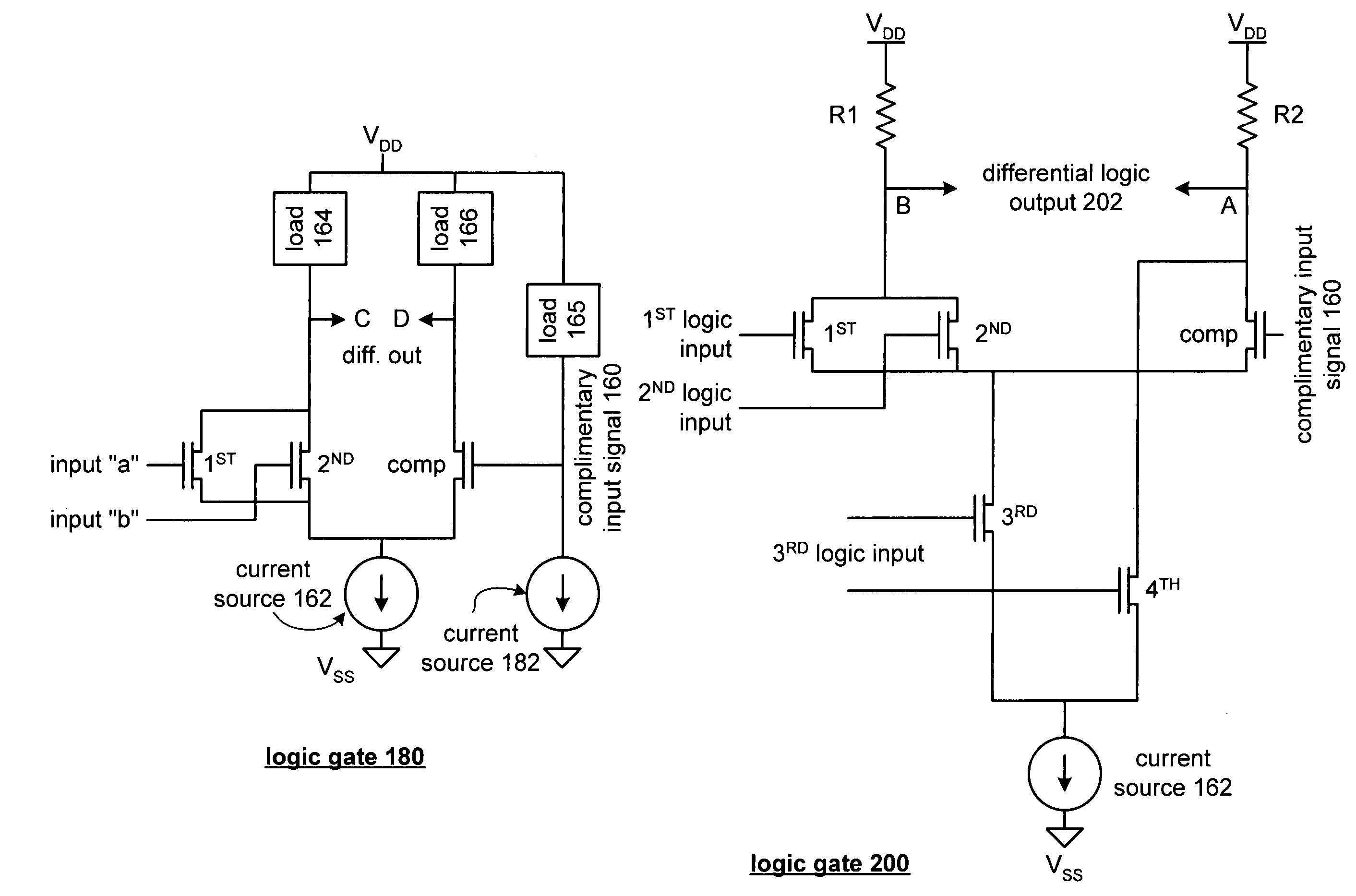 High speed differential signaling logic gate and applications thereof