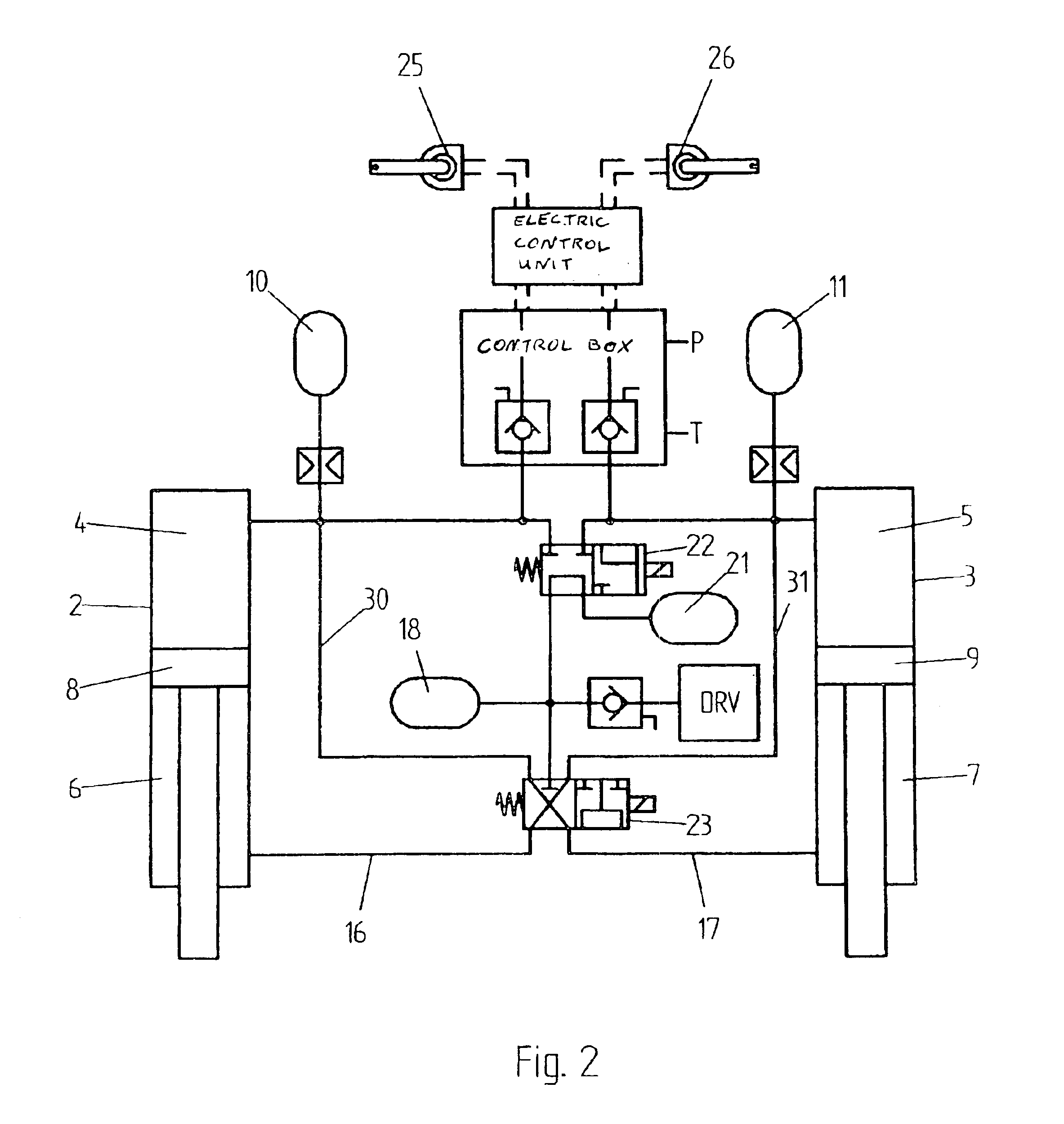 Hydropneumatic, level-regulated axle suspension on vehicles, in particular for full-suspension vehicles