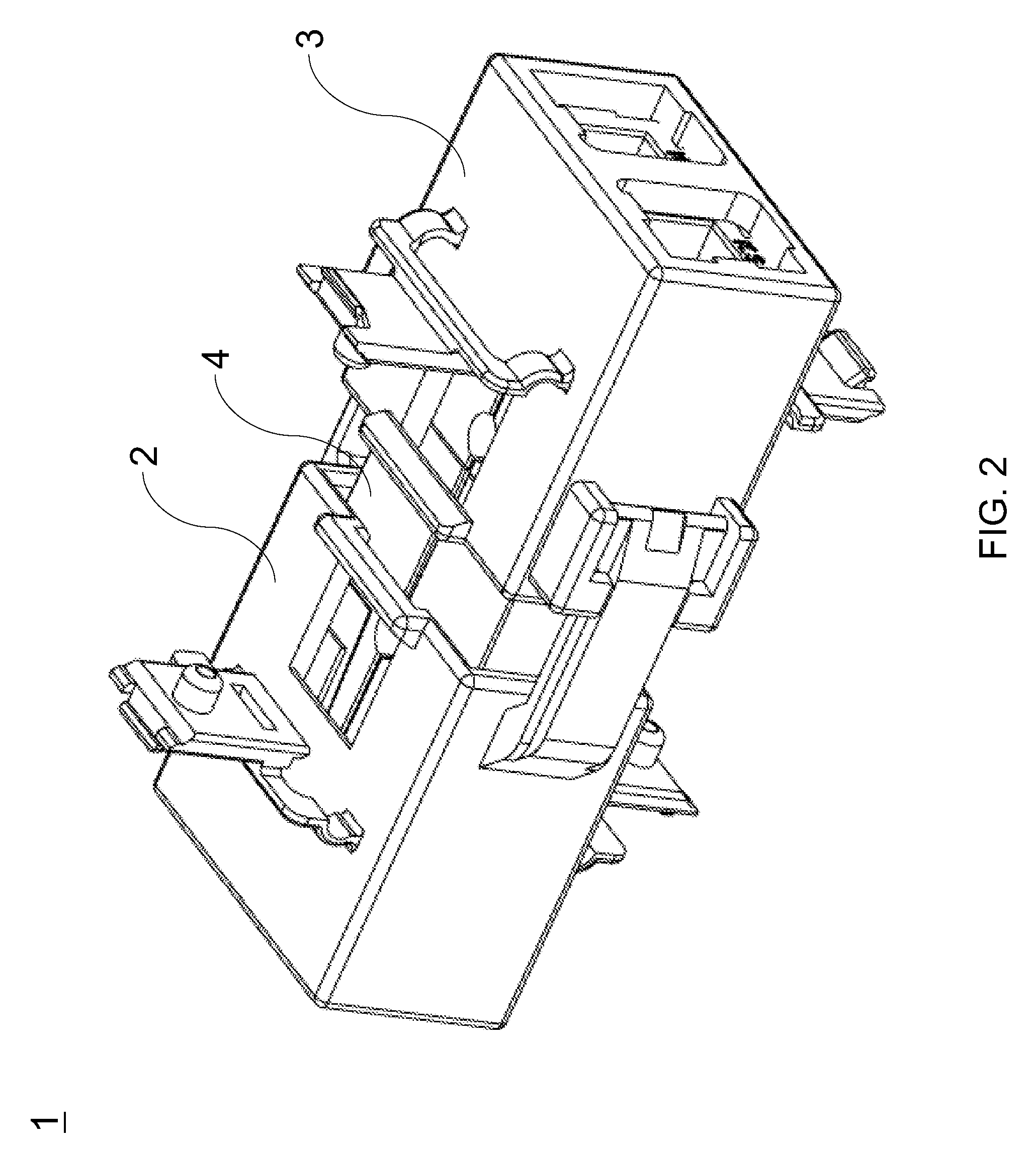 Latched connector assembly