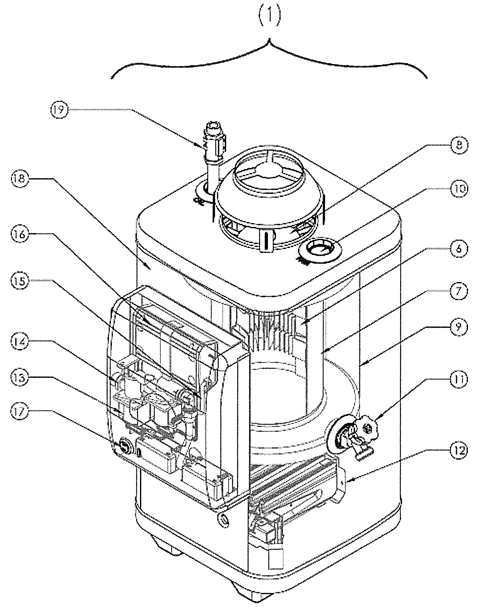 Water heater of endorsement with ionized ignition and electronic control of temperature, for solar heaters of the type thermosiphon