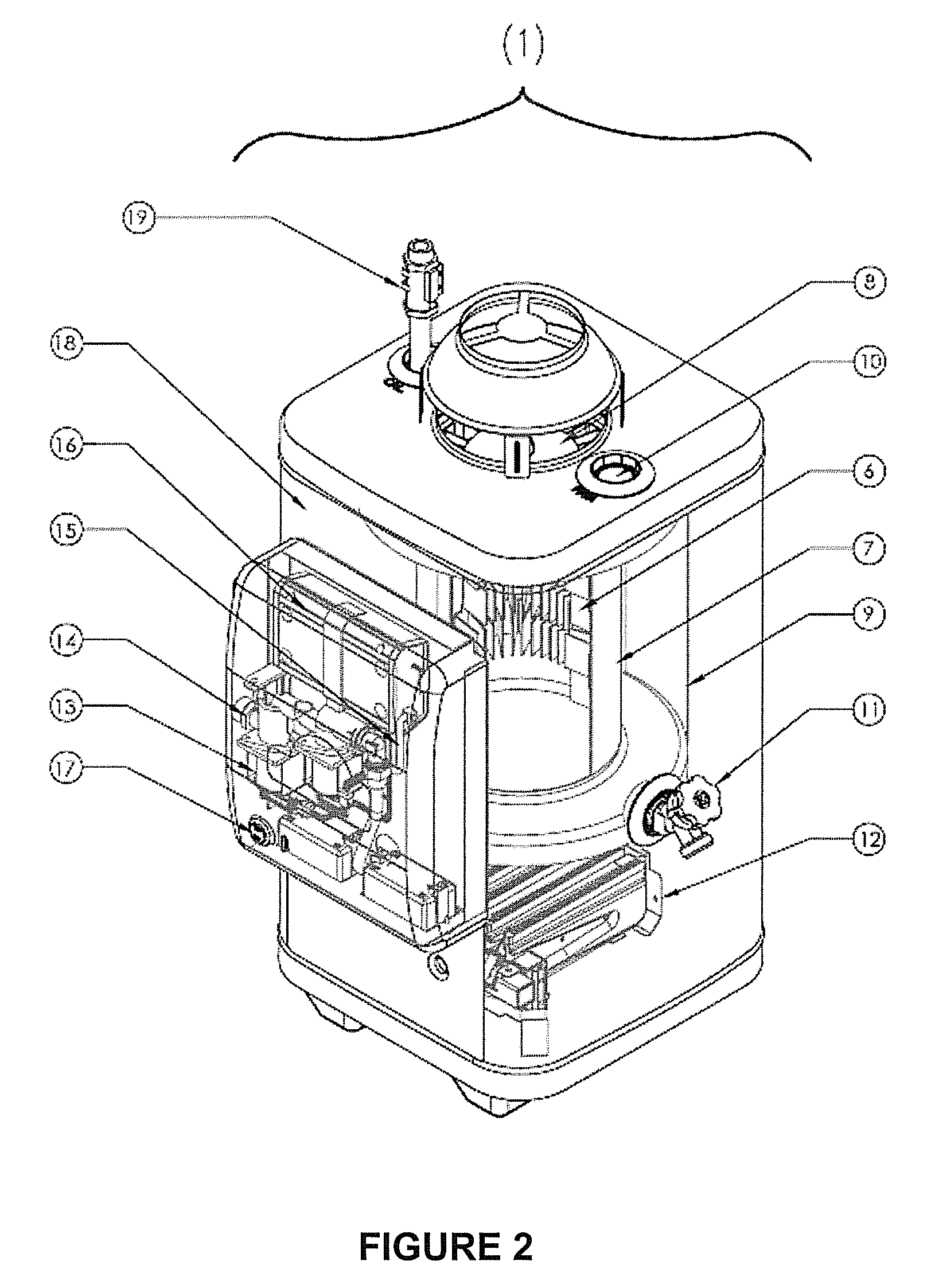 Water heater of endorsement with ionized ignition and electronic control of temperature, for solar heaters of the type thermosiphon