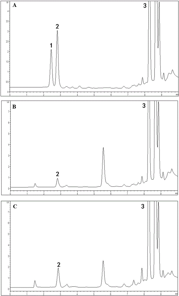 Method for determining content of salivary acid in serum by using UIO-66-NH2 material