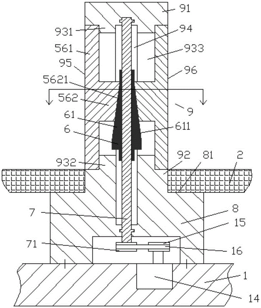Belt-driven fixing column device for PCB