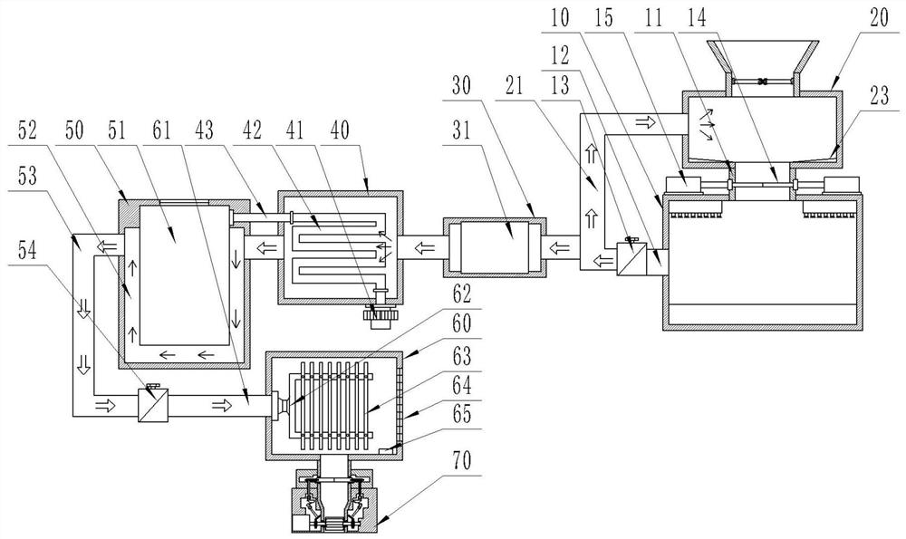 Device and method capable of recycling waste heat of neodymium iron boron waste roasting kiln