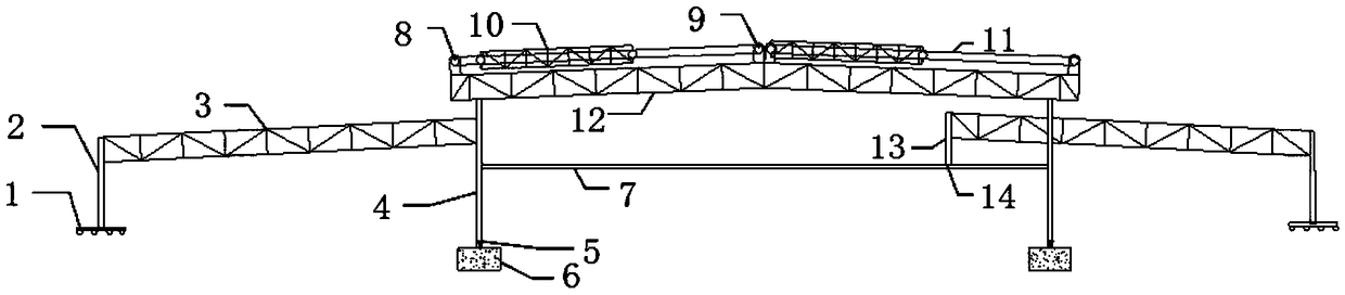 Construction device and construction method of movable expansion type openable awning