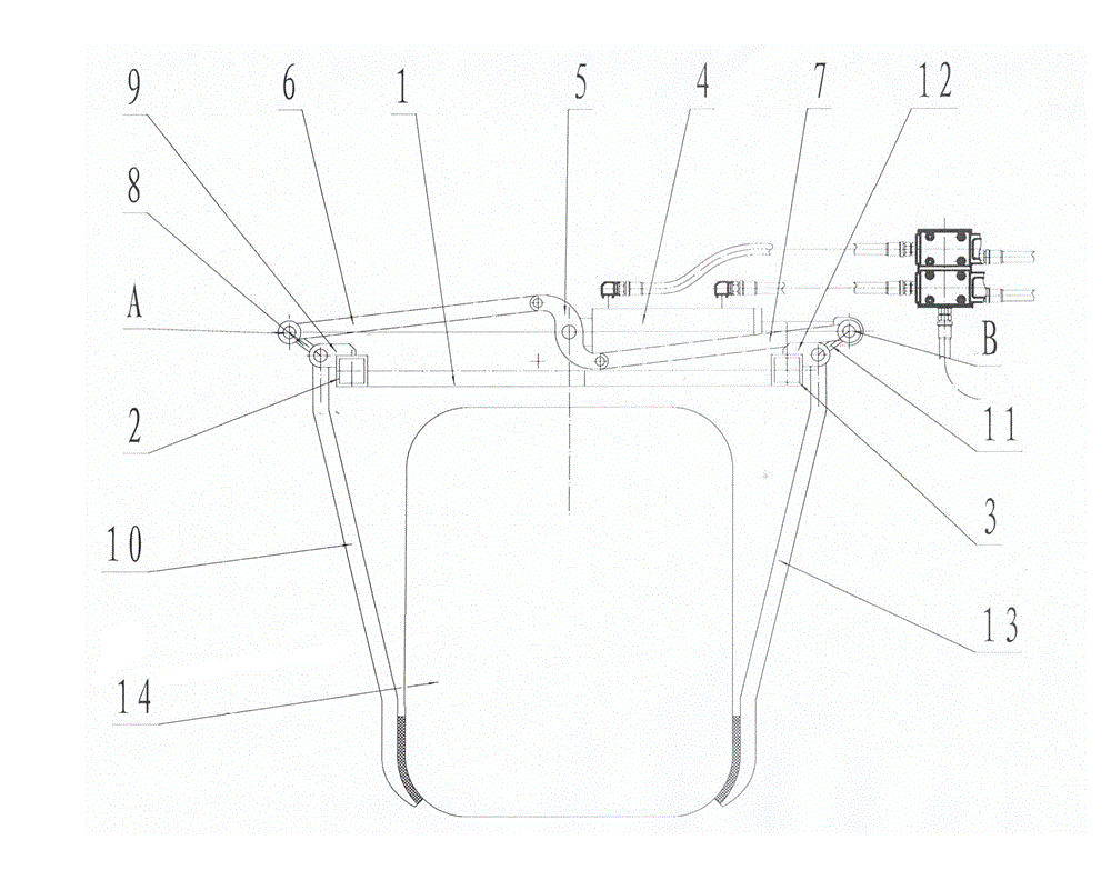 Hydraulic garbage can holding device