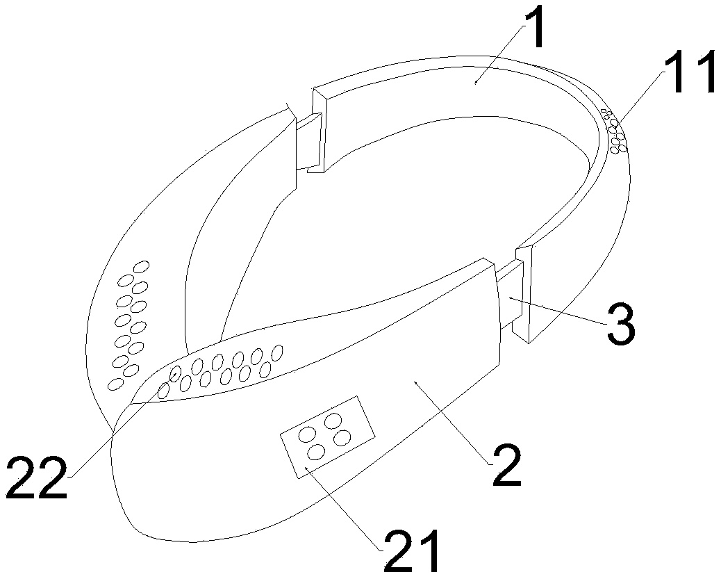 Collar type secondhand smoke purifier