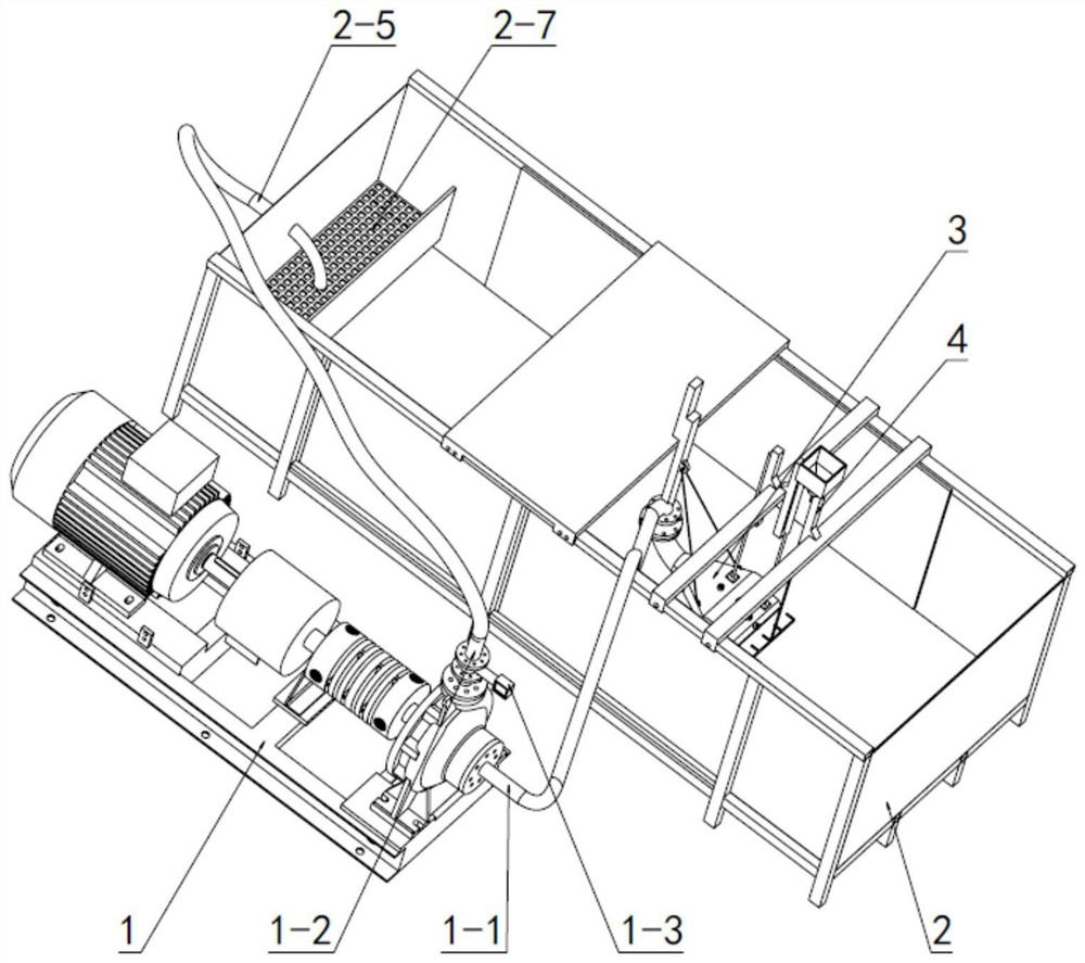 Full-transparent dredging rake head testing device