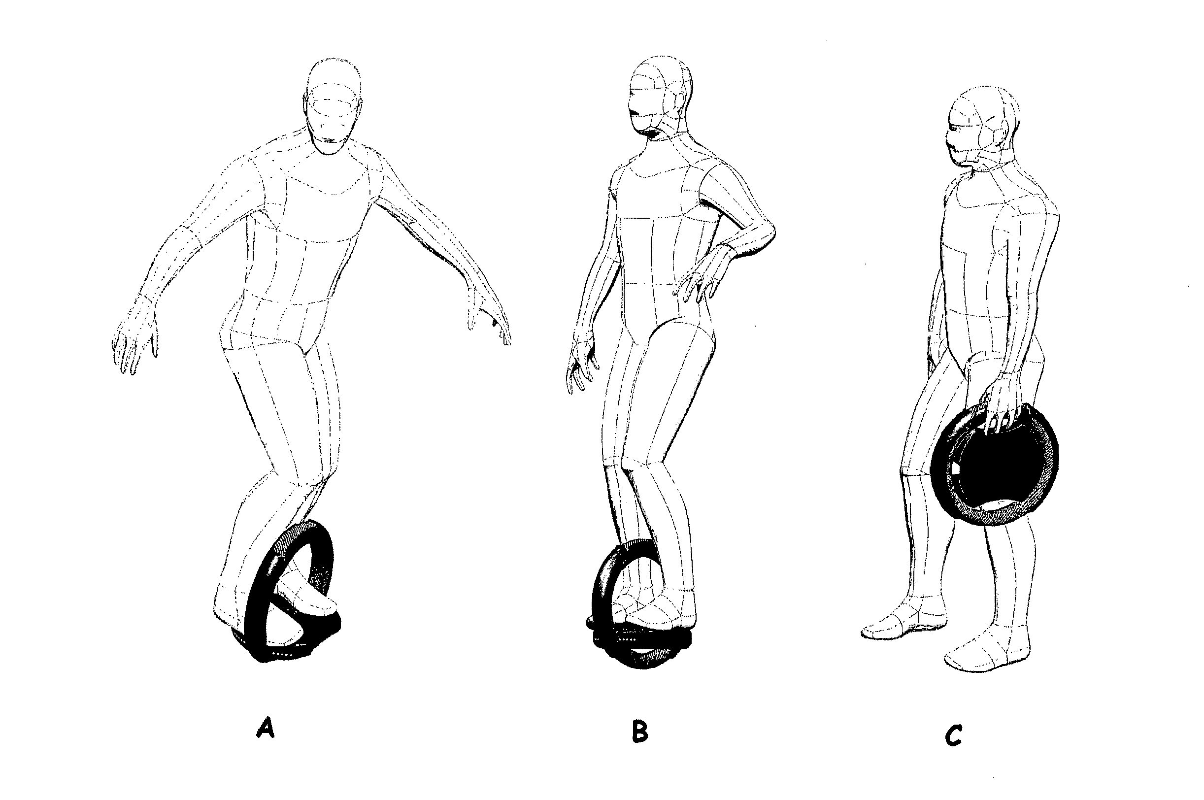 Longitudinally and laterally self-balanced electric unicycle