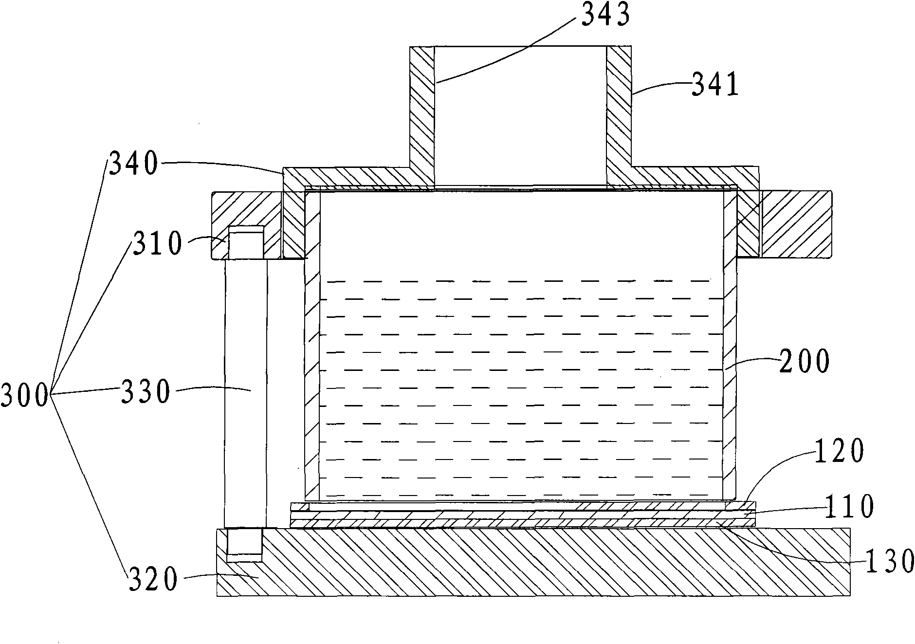 Fluorescent powder coating device and coating method utilizing same