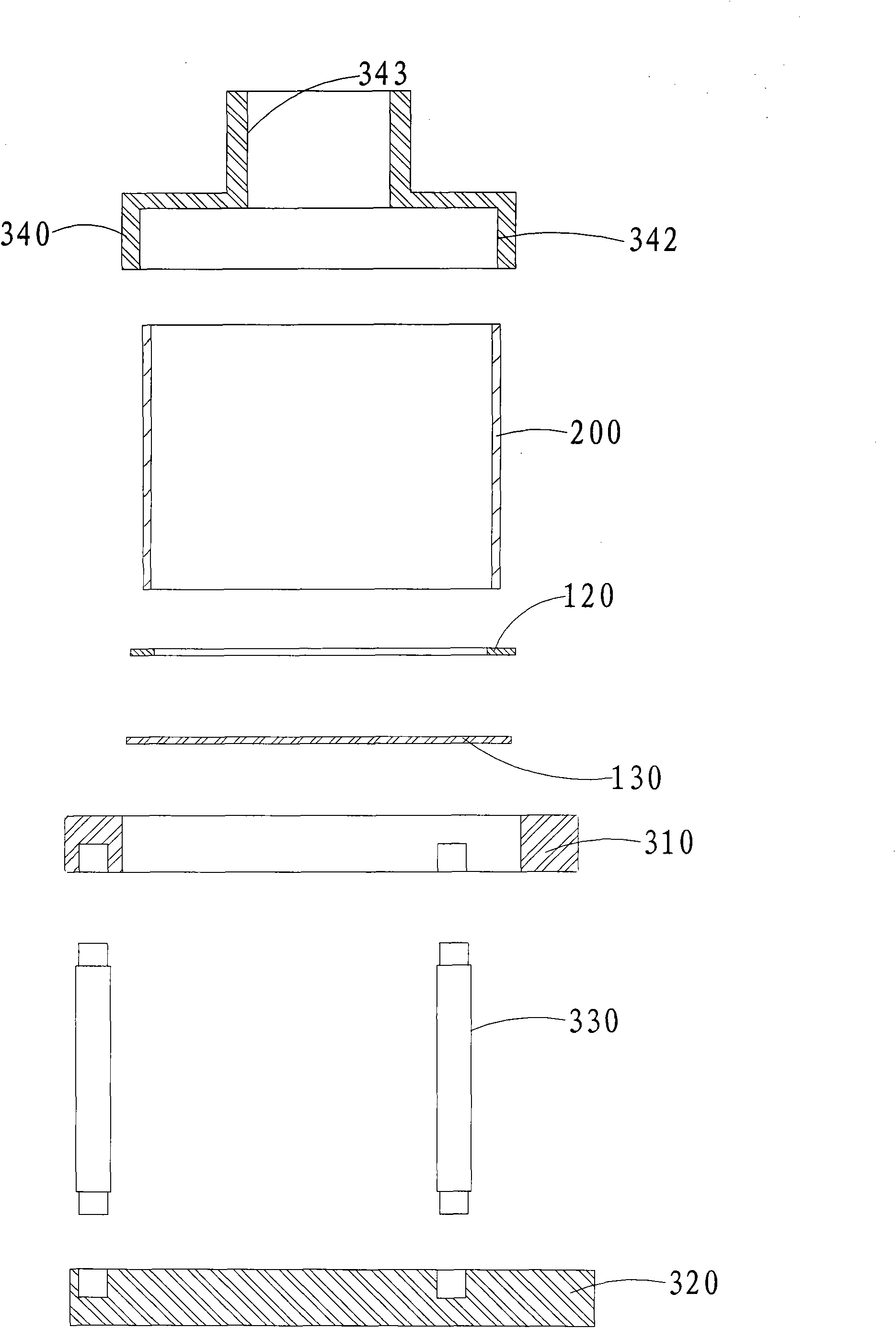 Fluorescent powder coating device and coating method utilizing same