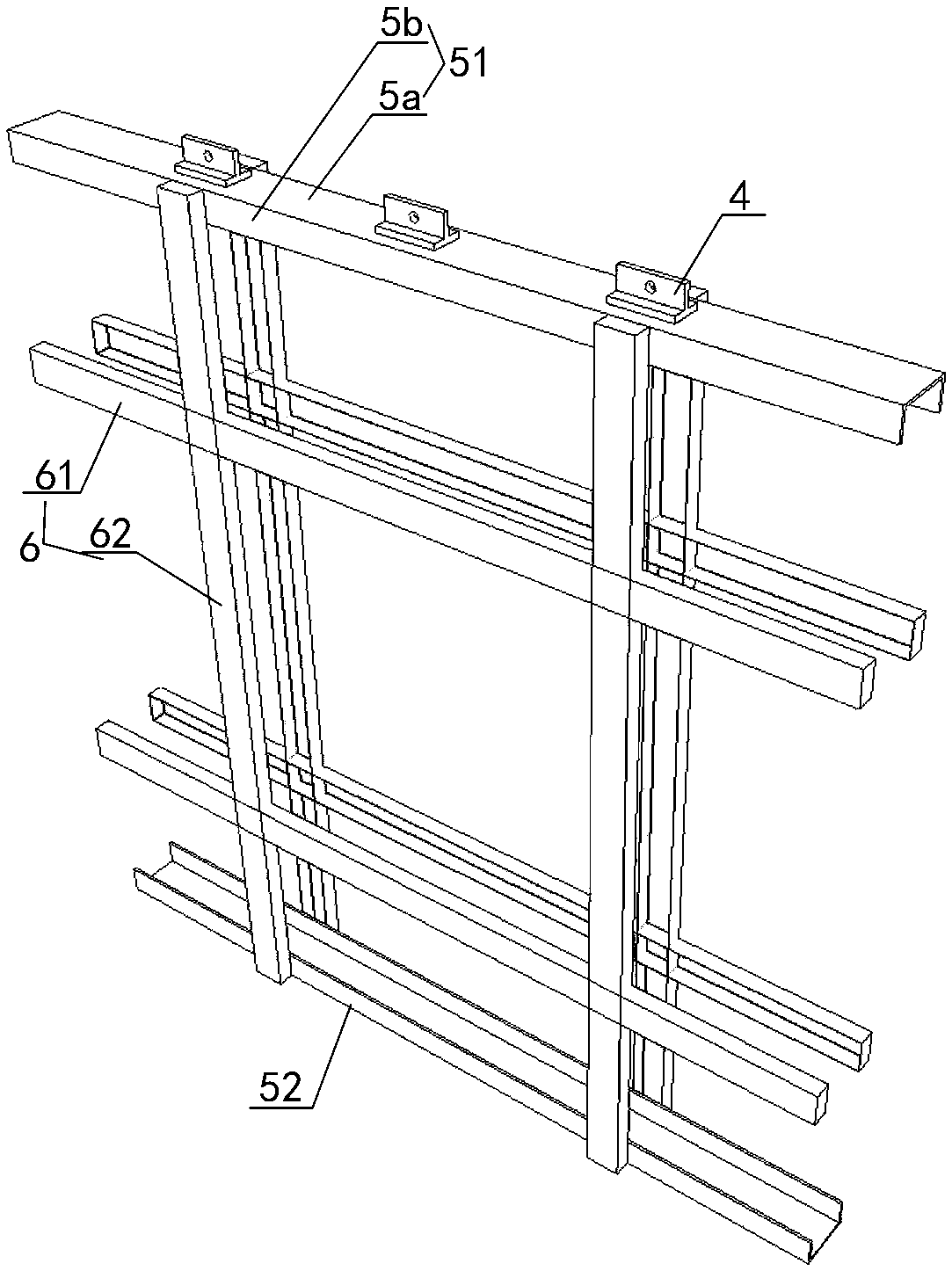 Assembly type infilled wall in track neck type connection, frame system and construction method thereof