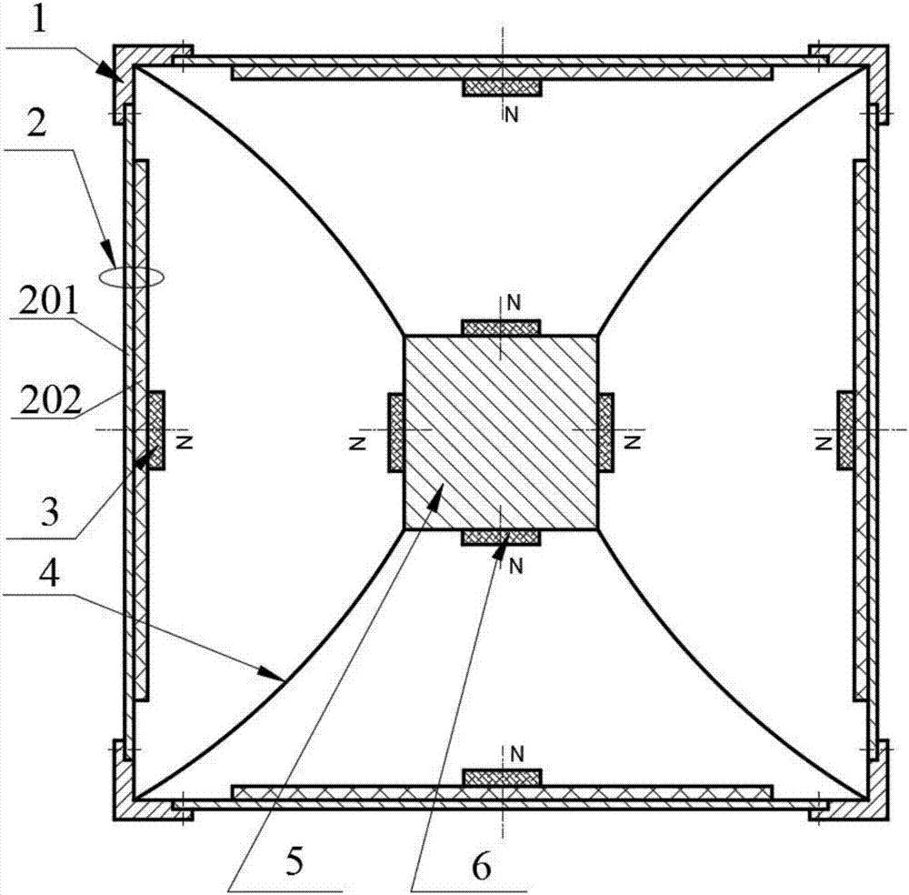 Piezoelectric multi-directional vibration energy acquisition device