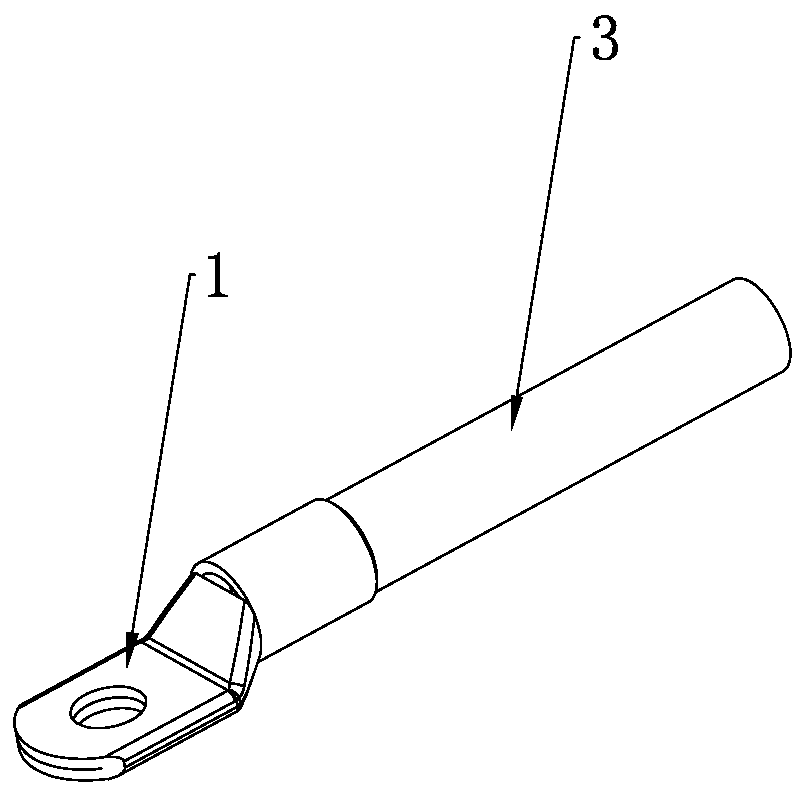 Plug adopting plastic package terminal component and self-sealing bolt locking power connector