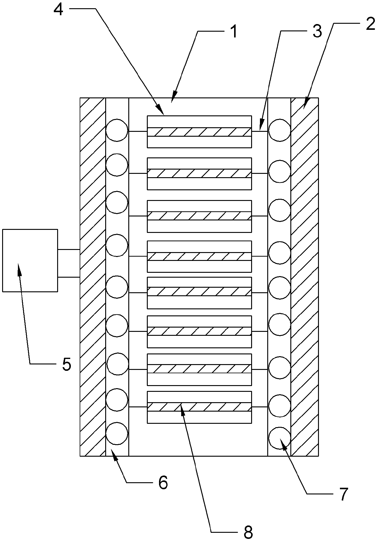 Simple type conveyor for rough steel plates