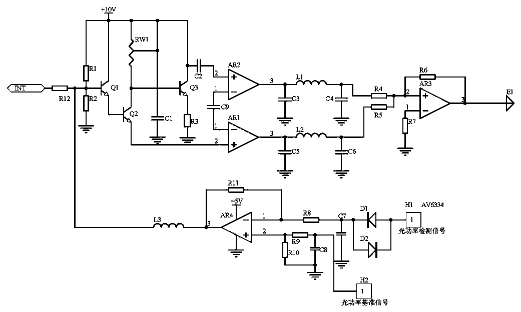 Optical network signal enhancement transmitter circuit