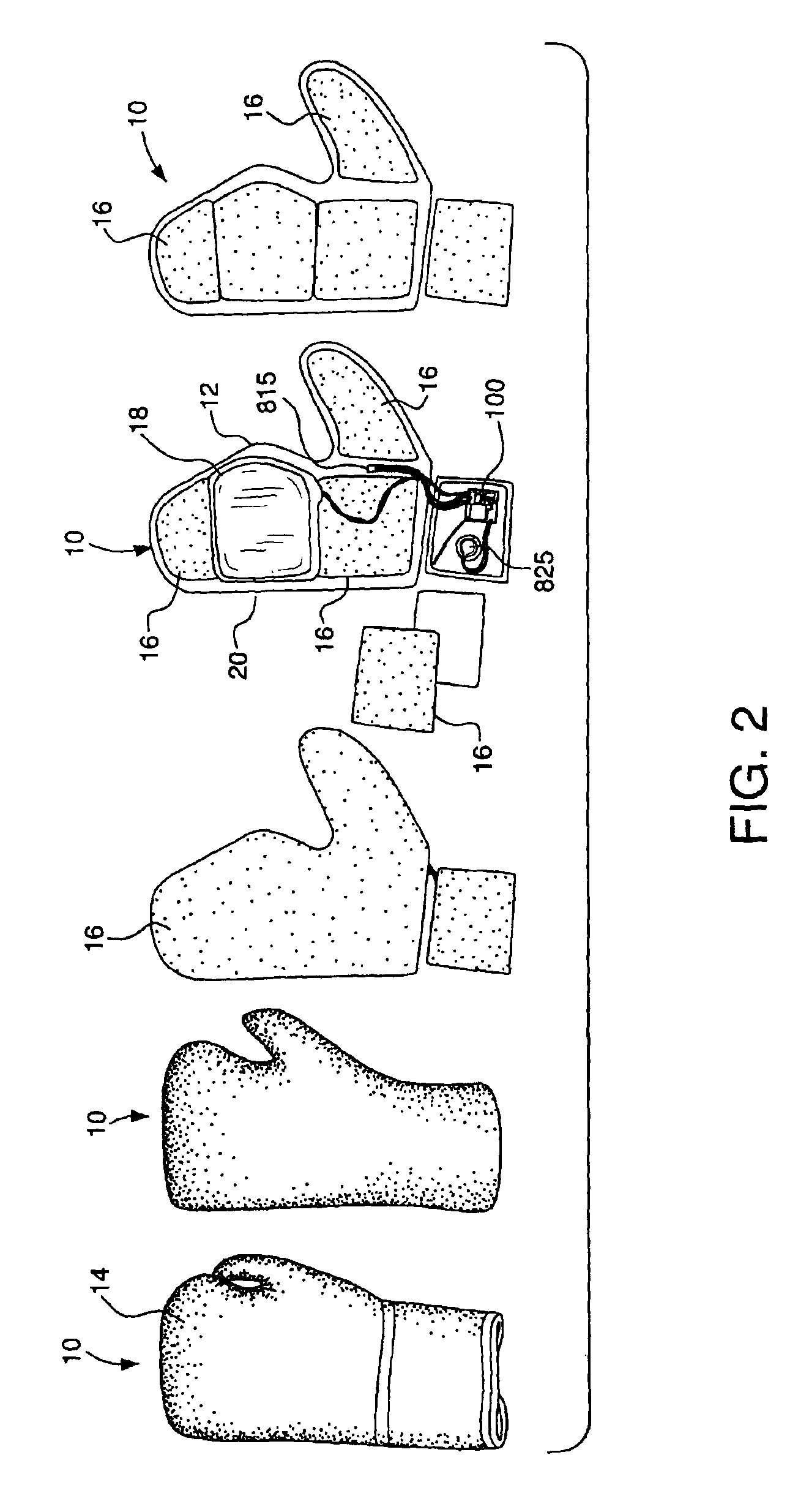 Method and system for detecting and displaying the impact of a blow
