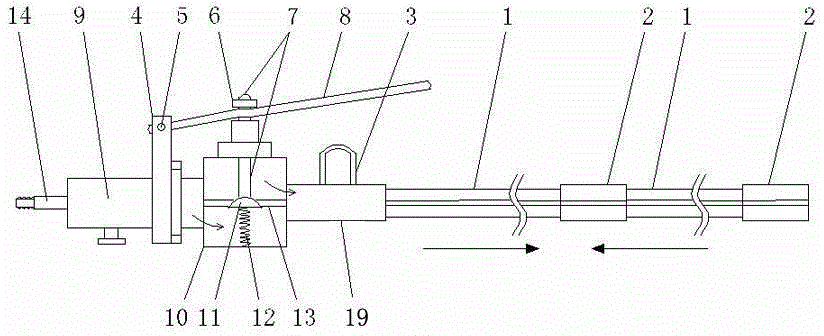 A high-efficiency energy-saving oxygen blowing device for mining furnace