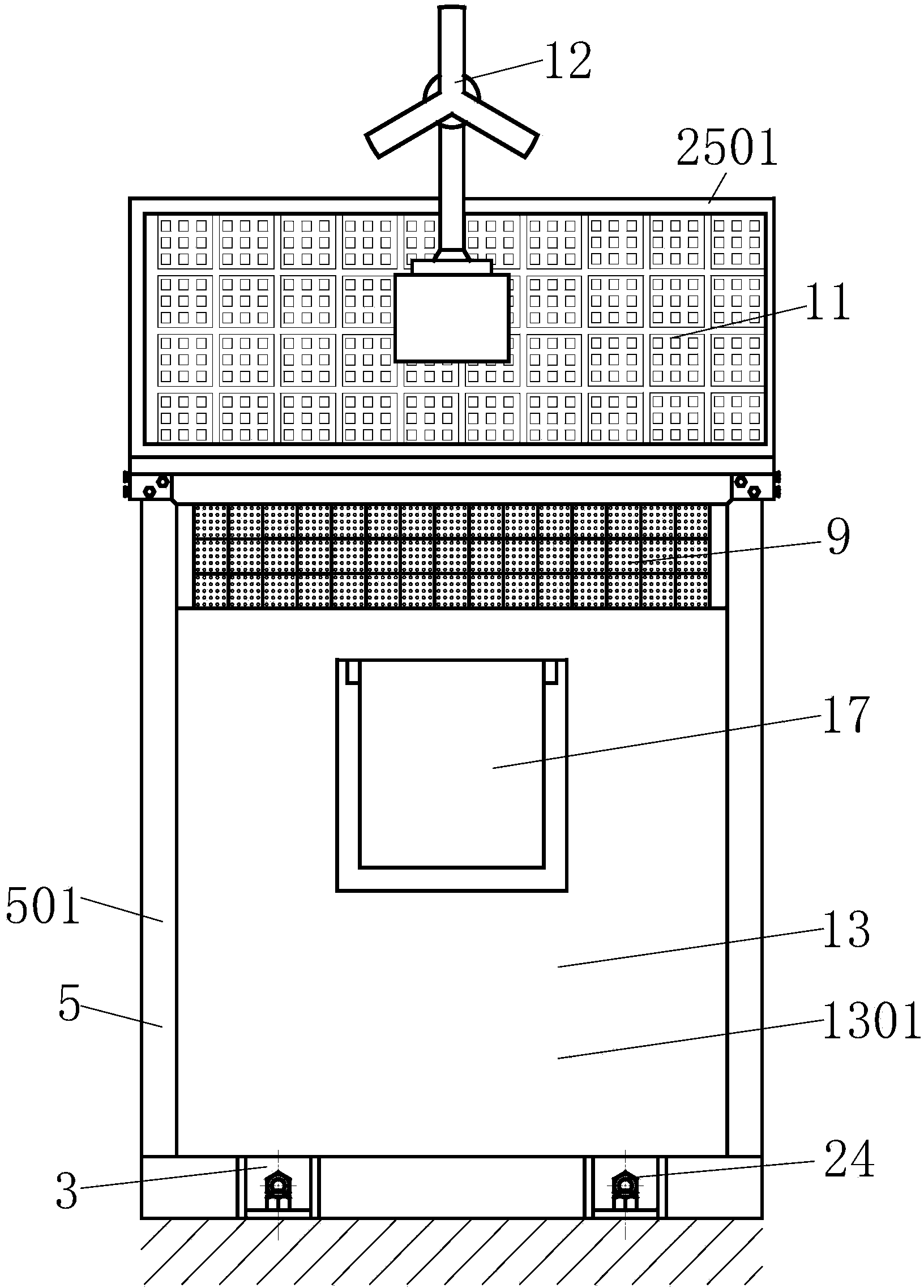 Environment-friendly energy-saving moving type kiosk