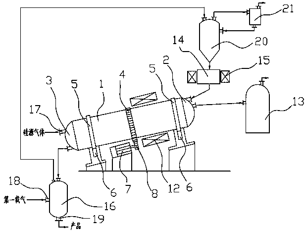 Polysilicon granule preparation system and preparation method