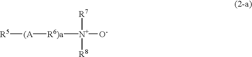 Two-agent type liquid bleaching compositions