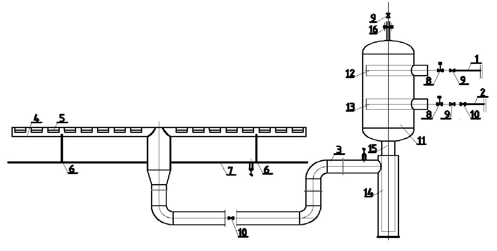 Steam turbine condenser water-supplementing and deoxidizing system