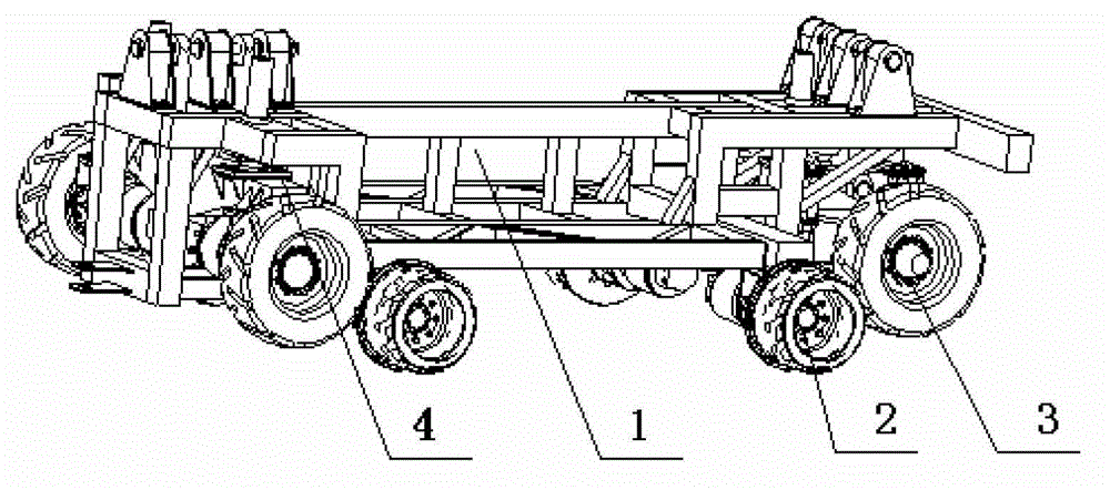 Multifunctional chassis of track tractor