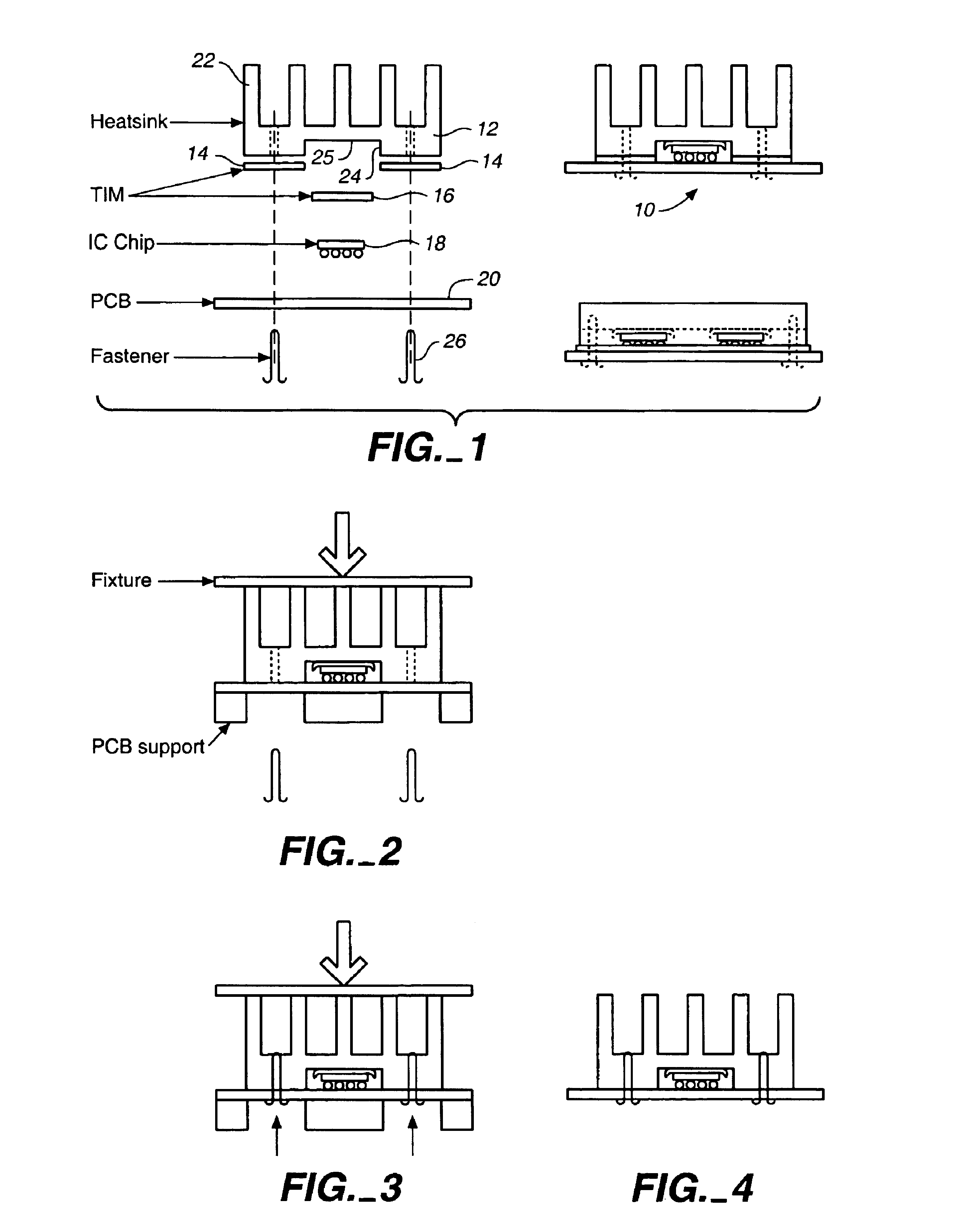 Heatsinking and packaging of integrated circuit chips