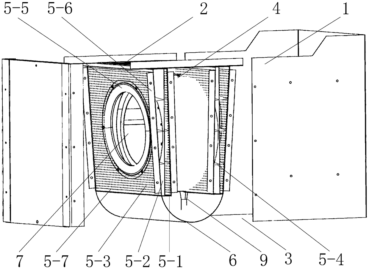Volute structure for range hood with inclined side wall and circular arc inlet cone
