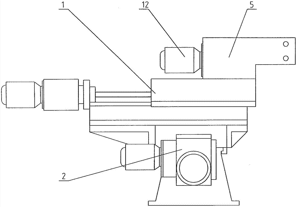 Four-spindle drilling machine for wearing plate on bogie side frame