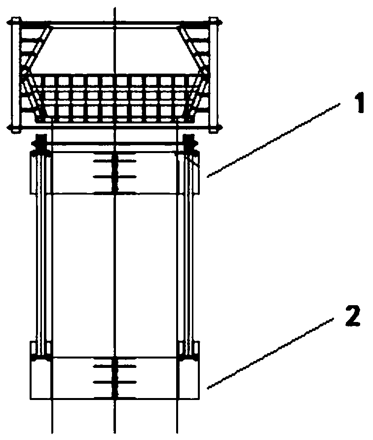 Double-hoop supporting system for single-column bent cap construction