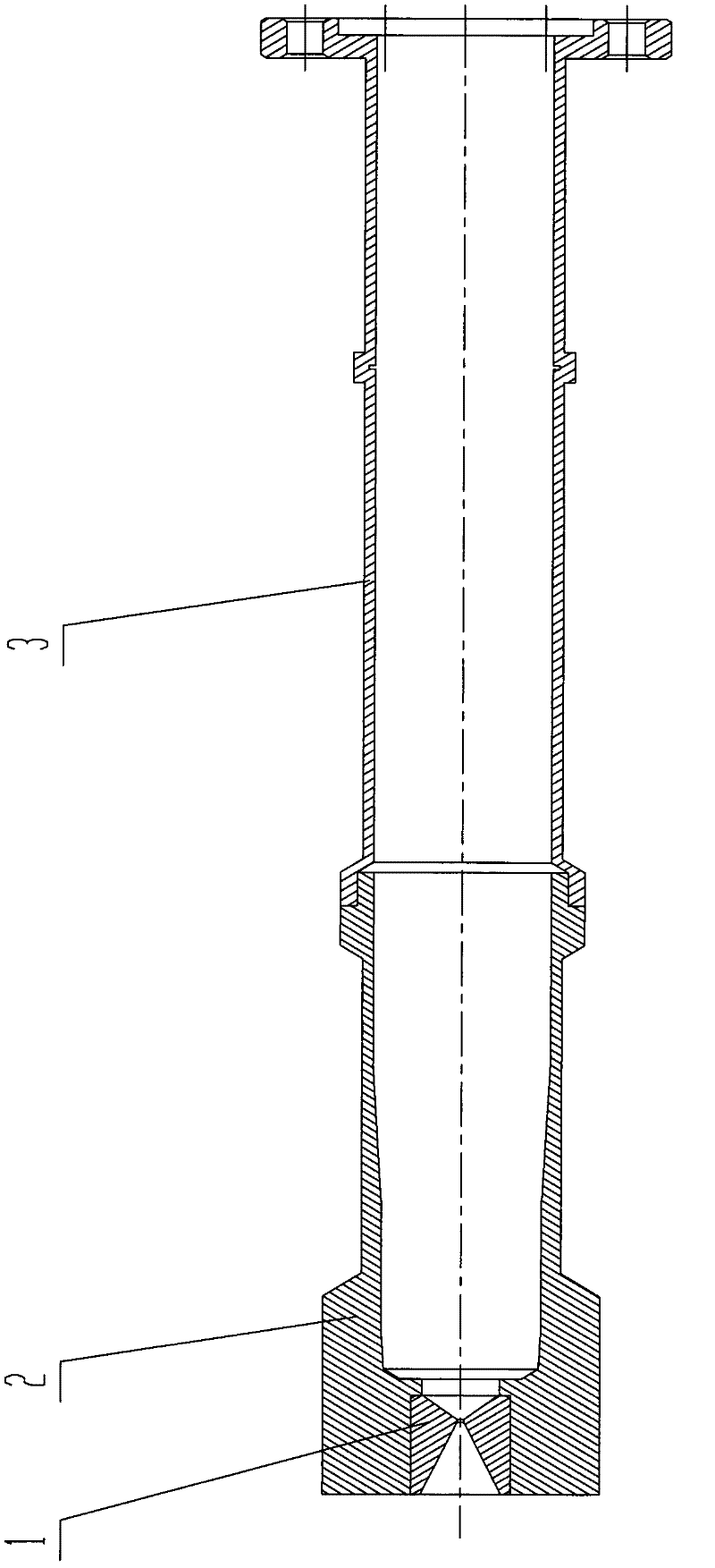Three-section electric arc heating thrustor