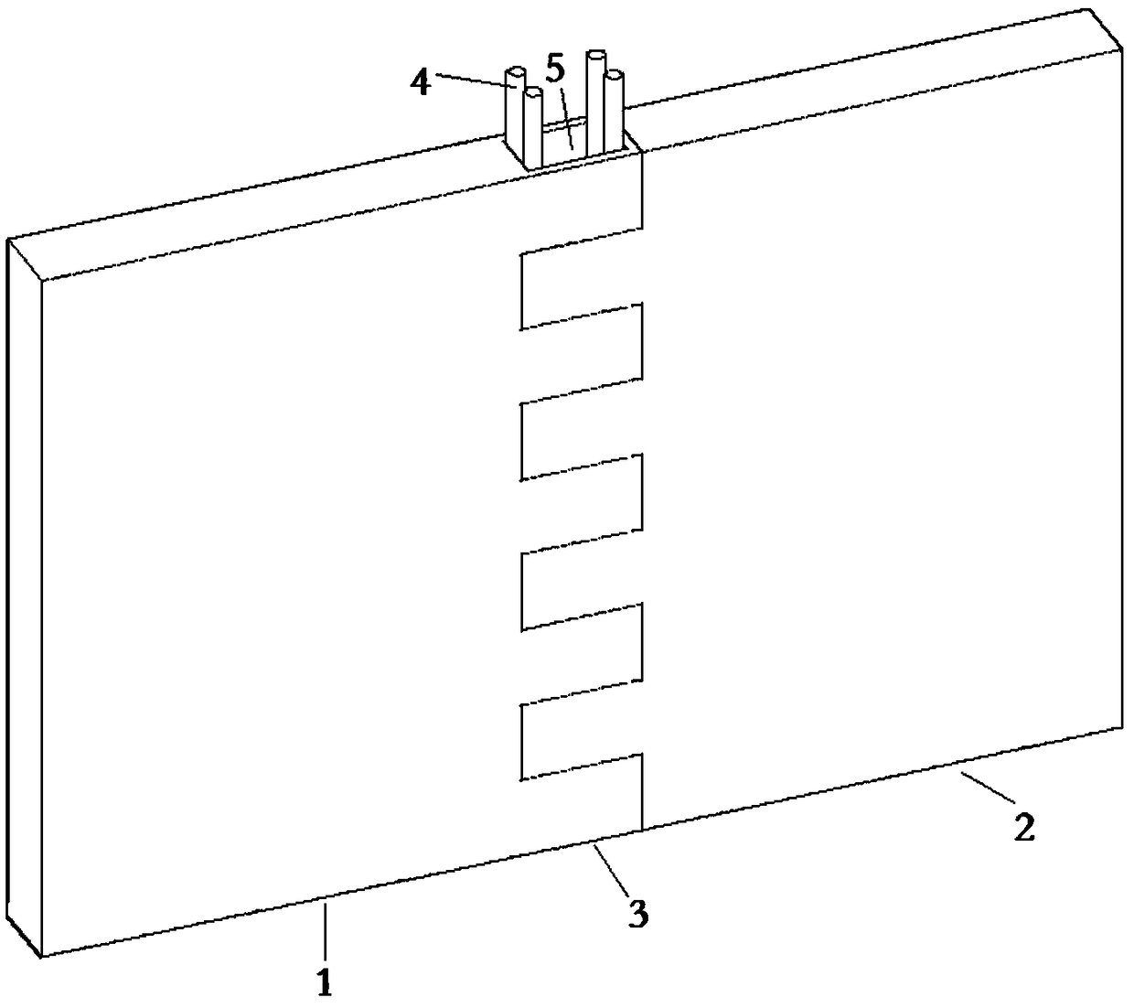 AssembLing type shear waLL verticaL seam teeth groove type connecting structure