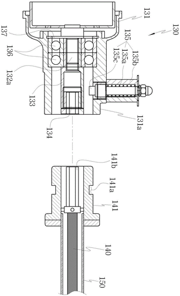 Clutch device and vibrator for concrete pouring equipped with the same