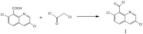 A kind of synthetic method of 3,7-dichloro-8-quinoline formyl chloride