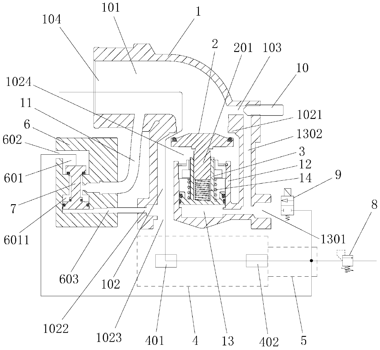 Control device, system and method for preventing lubricating oil of air compressor from being emulsified