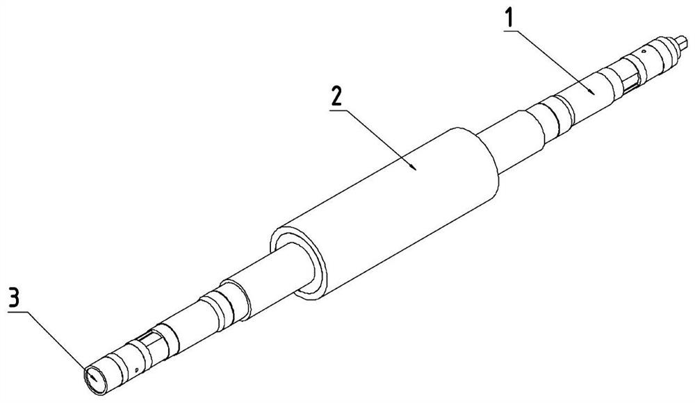 A cooling device for casting and rolling crystal rolls