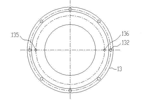 Two-stage pusher centrifuge bearing cooling device and manufacturing method