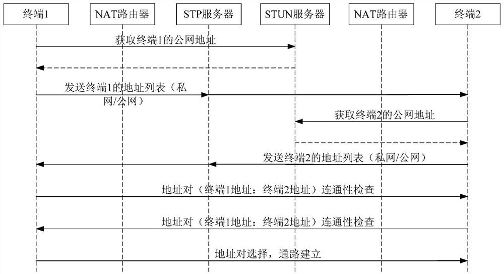 Network penetration method, device, system and network connectivity checking method