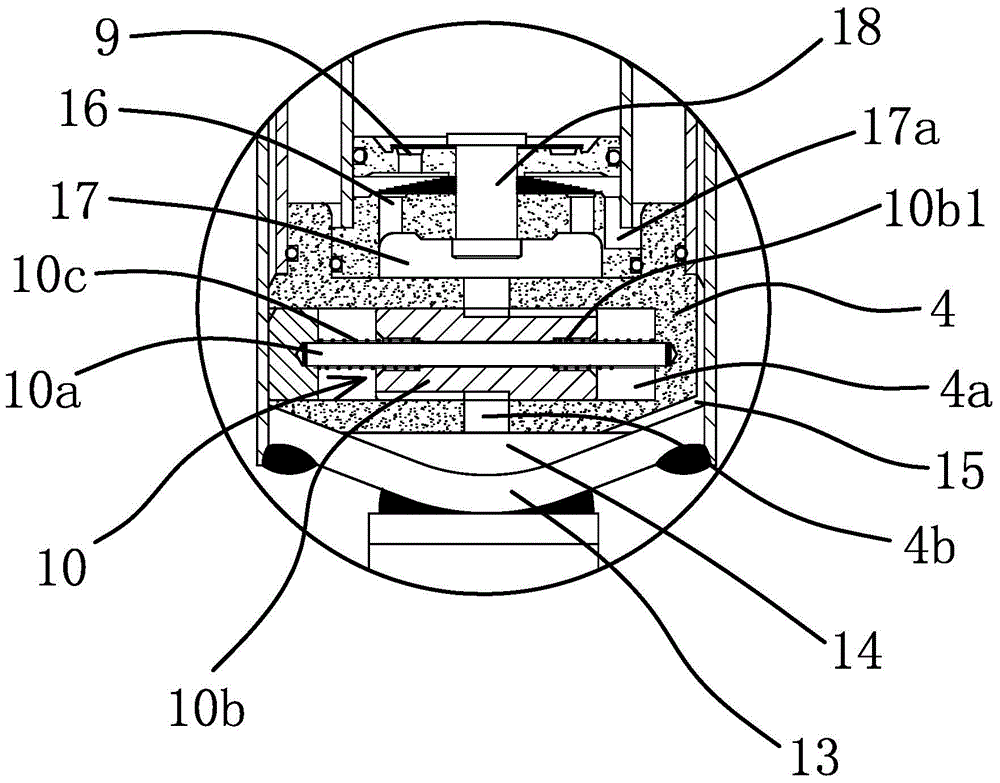 Three-tube adaptive anti-roll shock absorber