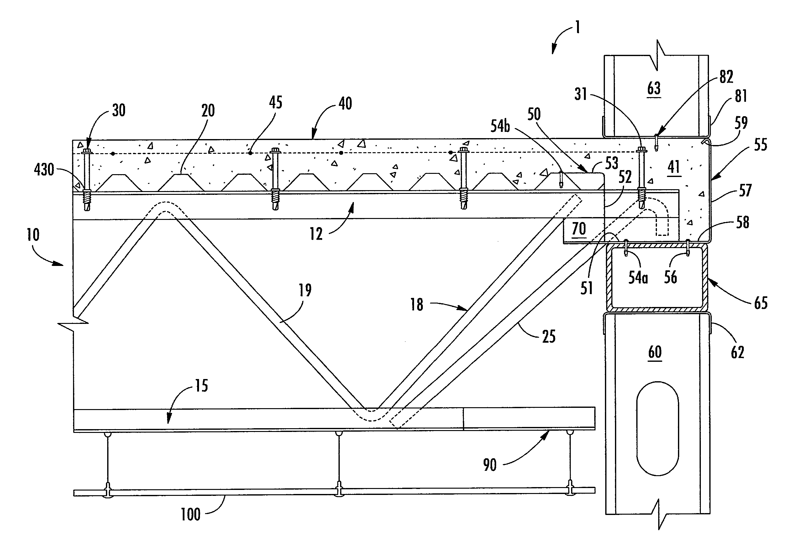 Composite joist floor system