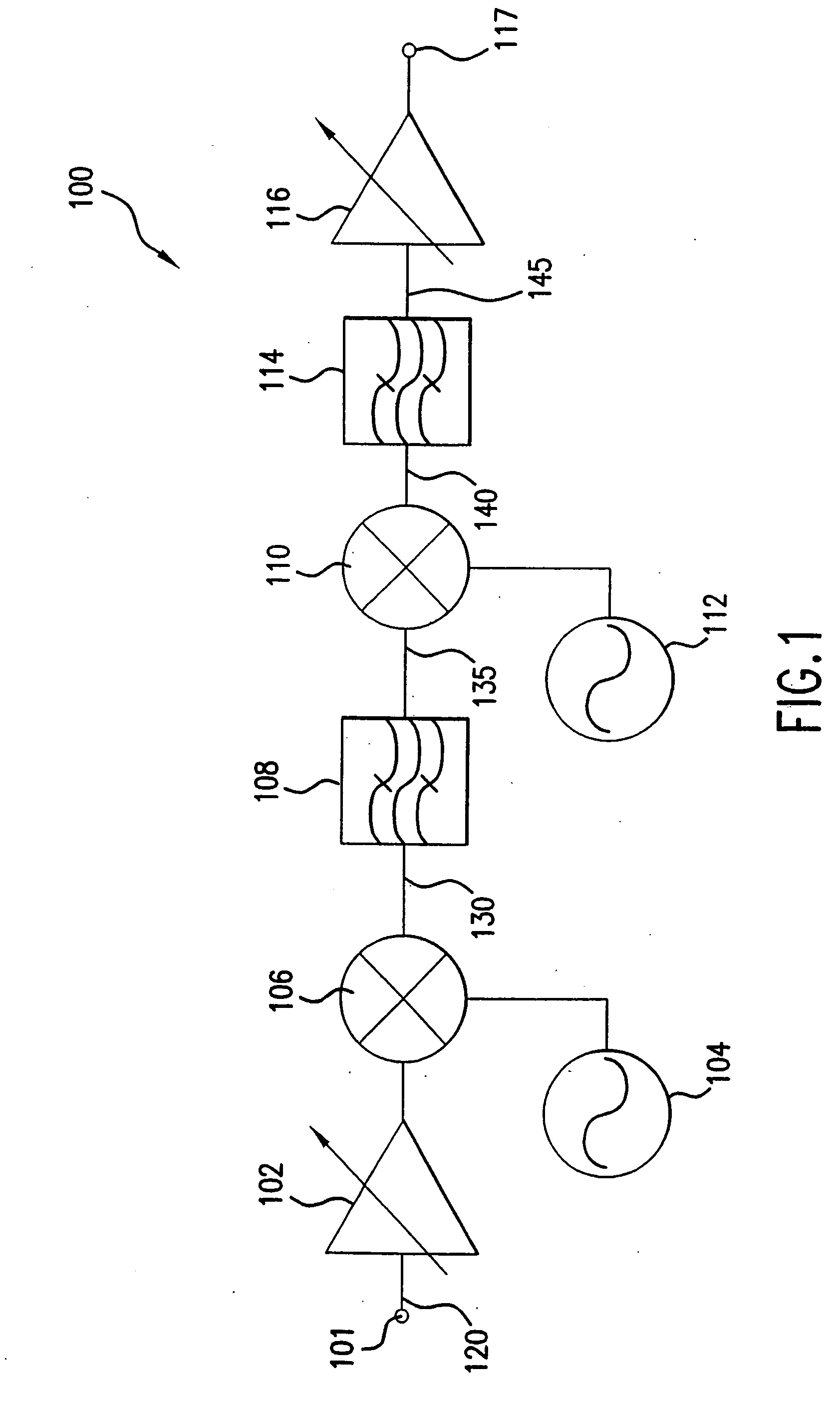 Printed bandpass filter for a double conversion tuner