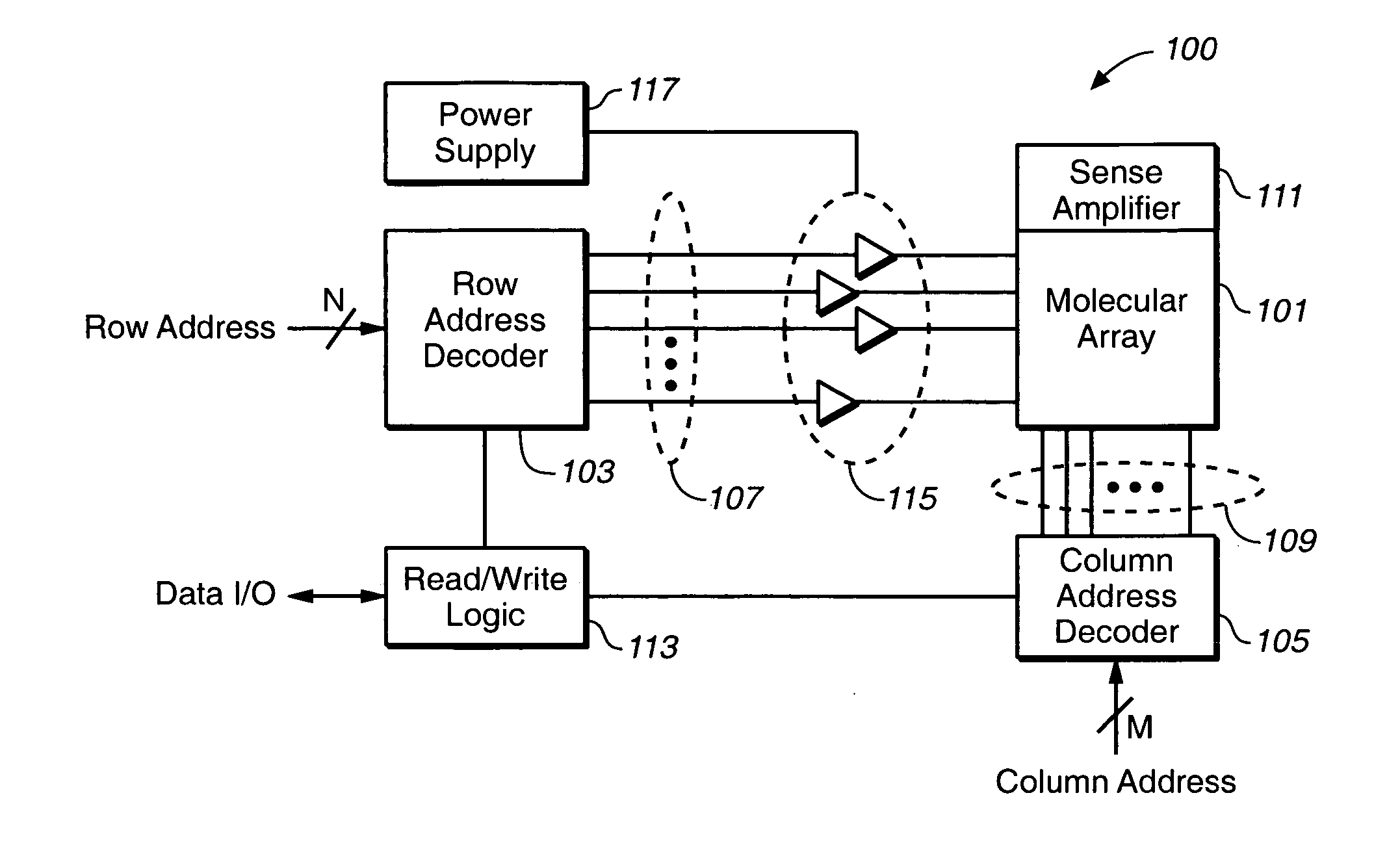 Molecular memory devices and methods