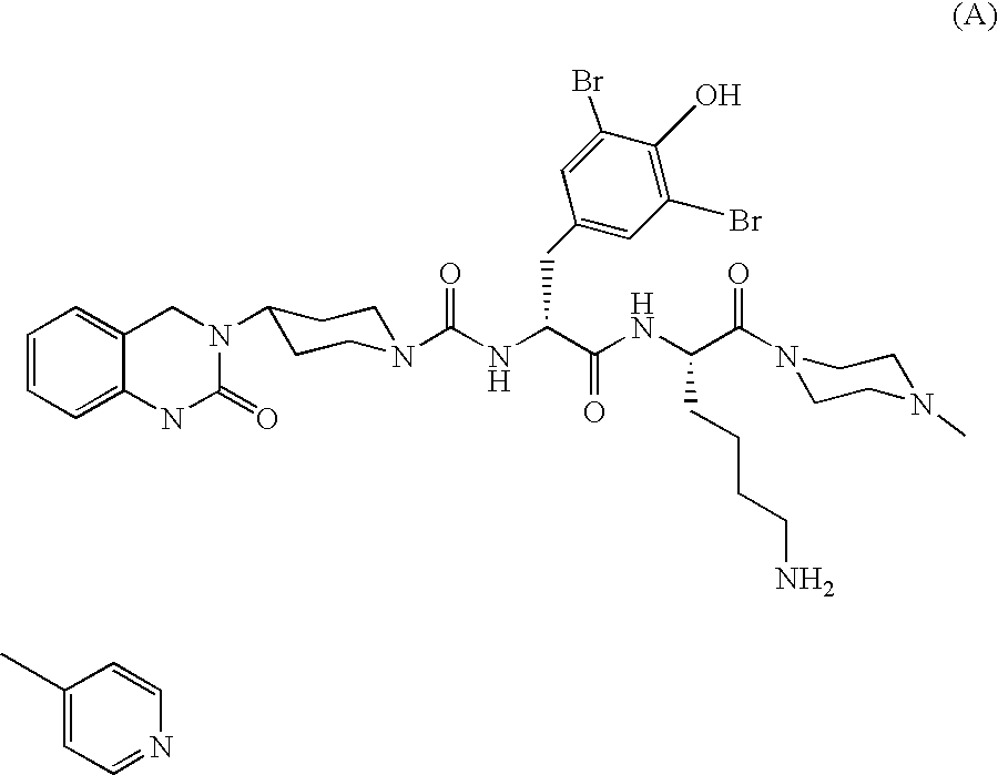 Powder formulation containing the CGRP antagonist 1 [N2-[3,5-dibromo-N-[[4-(3,4-dihydro-2 (1H)-oxoquinazolin-3-yl)-1-piperidinyl]carbonyl]-D-tyrosyl]-L-lysyl]-4-(4-pyridinyl)-piperazin, process for preparing and the use thereof as inhalation powder