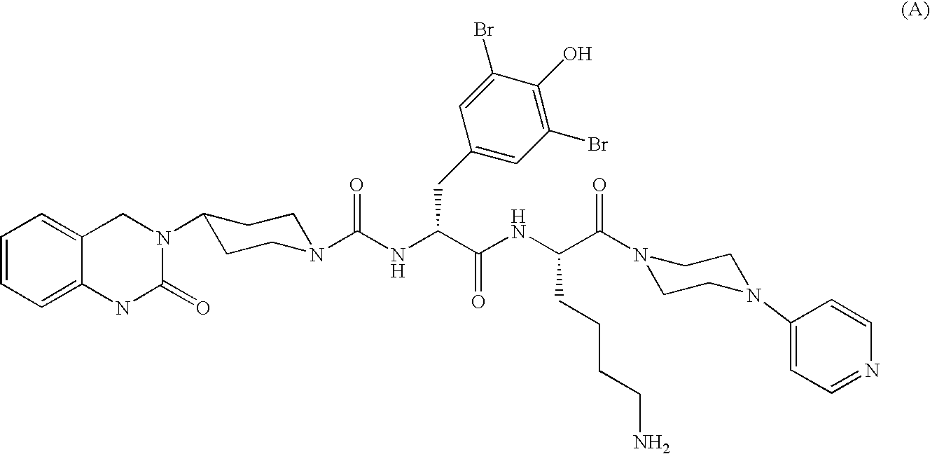 Powder formulation containing the CGRP antagonist 1 [N2-[3,5-dibromo-N-[[4-(3,4-dihydro-2 (1H)-oxoquinazolin-3-yl)-1-piperidinyl]carbonyl]-D-tyrosyl]-L-lysyl]-4-(4-pyridinyl)-piperazin, process for preparing and the use thereof as inhalation powder